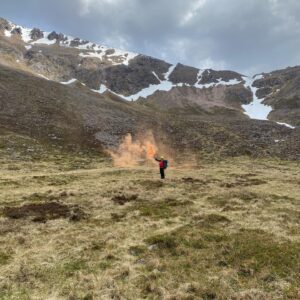 Flare guides Coastguard helicopter in Scottish mountain rescue